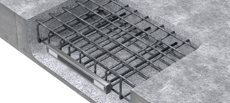 HAC-V stiegrots profils paneļu priekšpusei Ieliekamie enkurprofili paneļu priekšpusei Pielietojumi 1