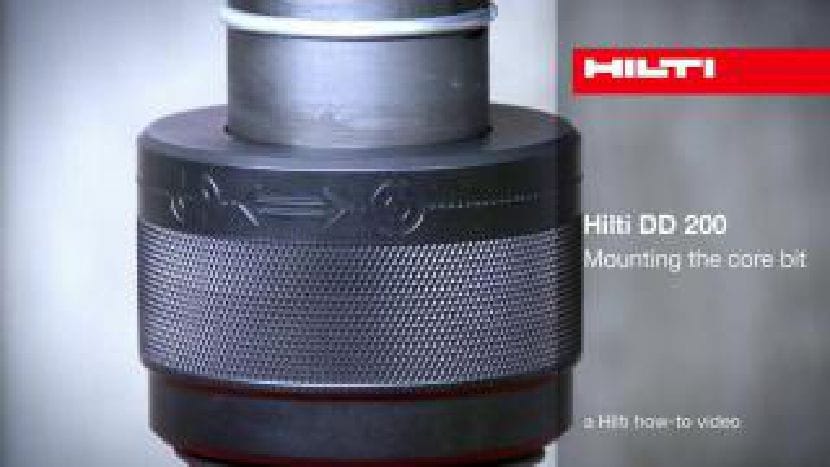 Hilti BL patrona — kroņurbja uzstādīšana