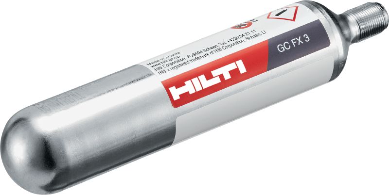 FX 3 gāzes kasete Kompakta, tīra un pārnēsājama viegla gāzes kasete lietošanai ar Hilti Stud Fusion metināšanas instrumentiem