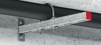MP-UB OC (metriskā sistēma) Universālas U veida skrūves cauruļu uzstādīšanai ārpus telpām (Outdoor coated — OC) Pielietojumi 2